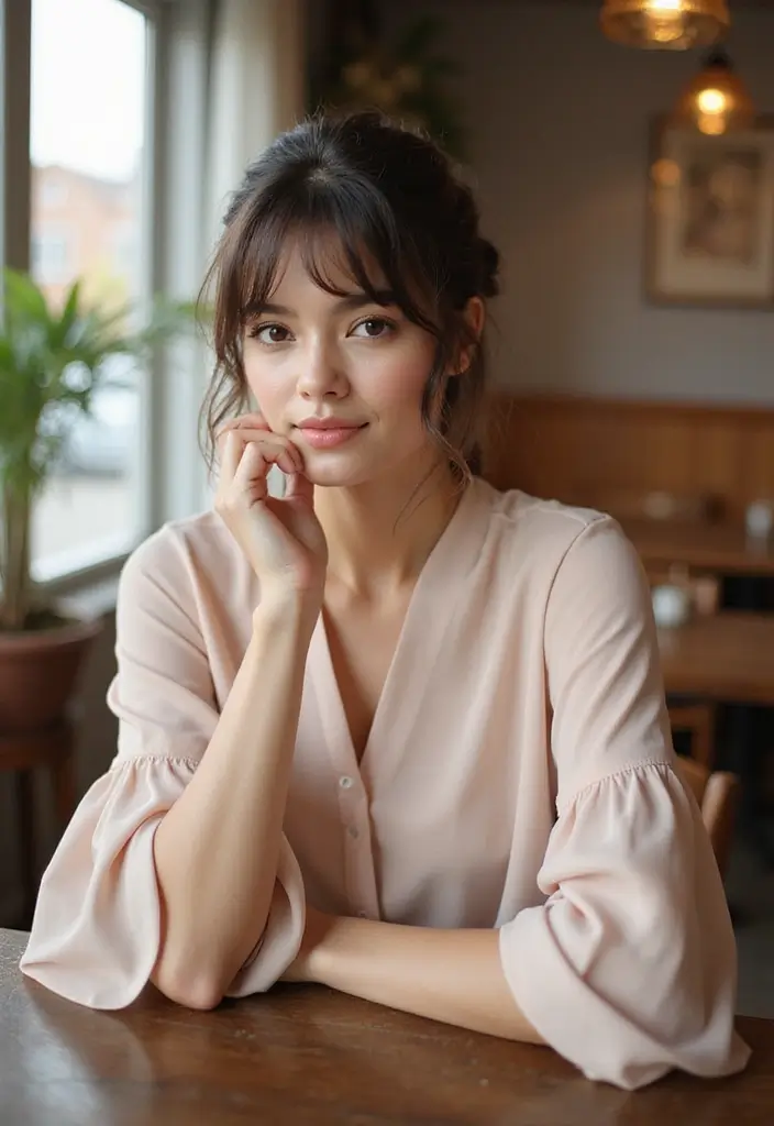 25 Hair Styles Side Part That Change Your Look - 12. Loose Updo with Side Swept Bangs