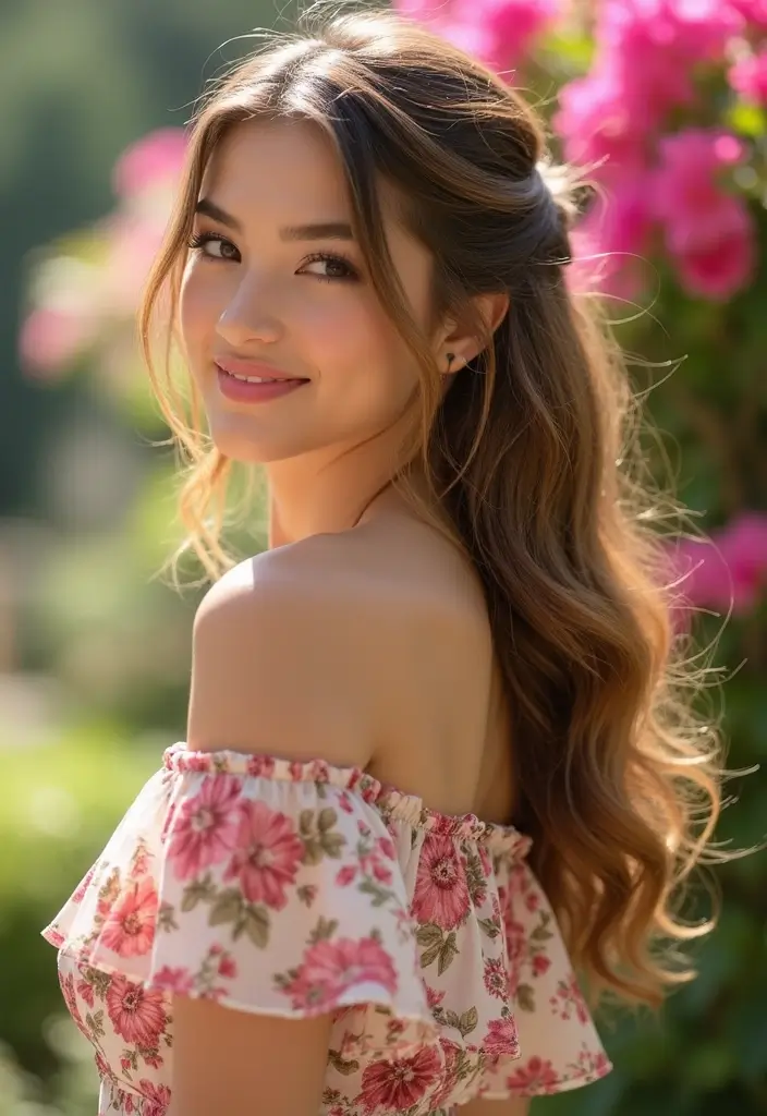 25 Hair Styles Side Part That Change Your Look - 21. Half-Up Twisted Side Part