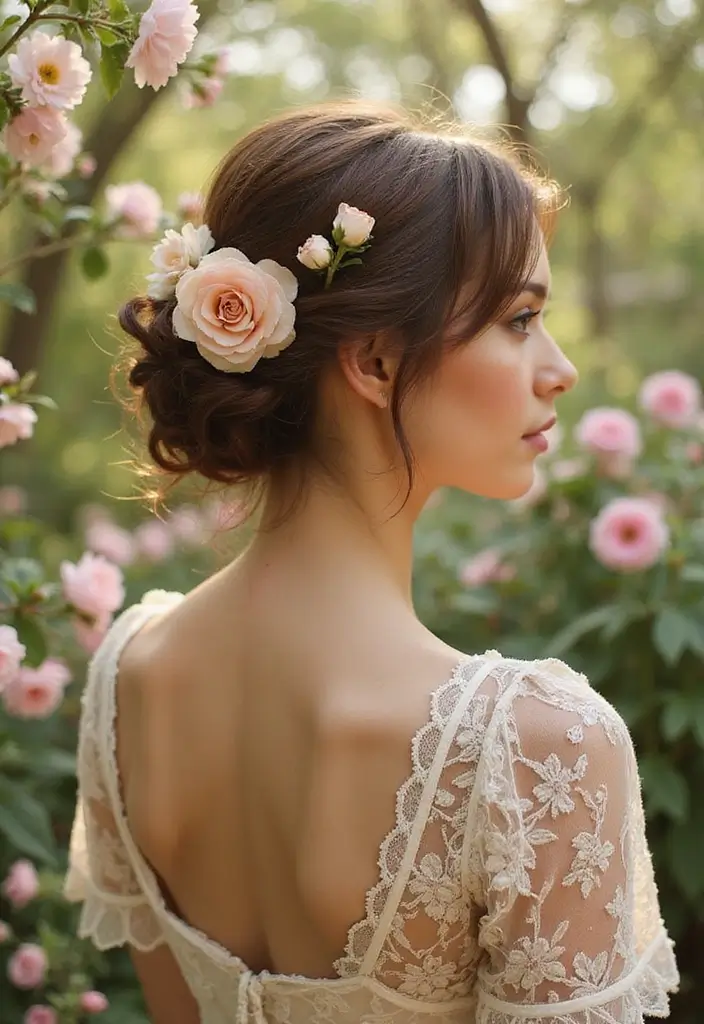 25 Hair Styles Side Part That Change Your Look - 7. Vintage-Inspired Half Updo
