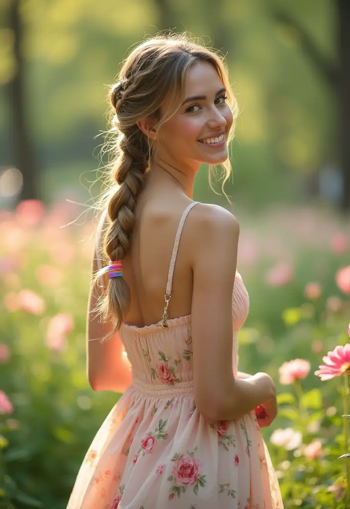 25 Hair Styles Simple and Stylish for Every Day - 16. Basic Braid with Ribbon