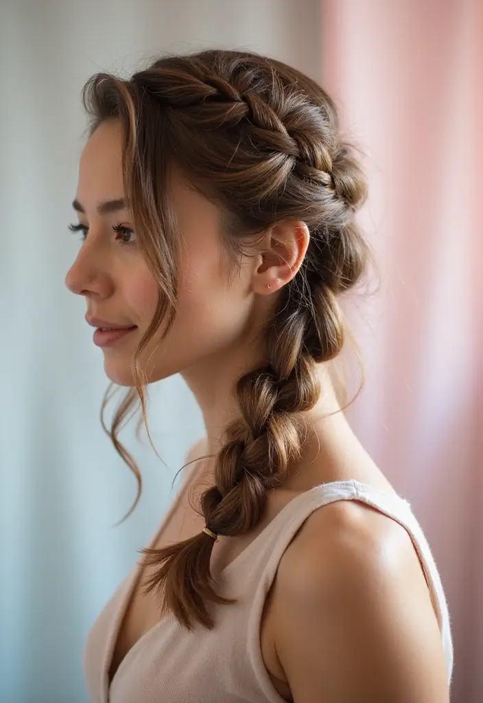 25 Hair Styles Simple and Stylish for Every Day - 20. Four-Strand Braid