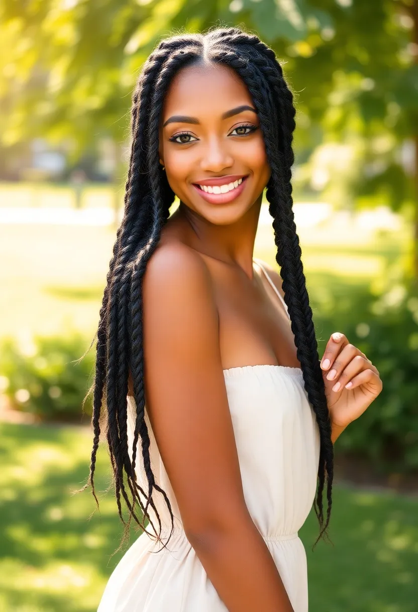 25 Hair Styles for Long Hair Length to Try Now - 19. Double Twist Braids