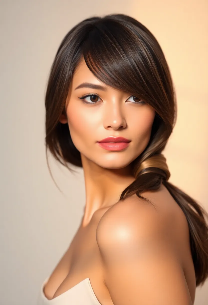 25 Hair Styles for Long Hair Length to Try Now - 20. Chic Low Knot