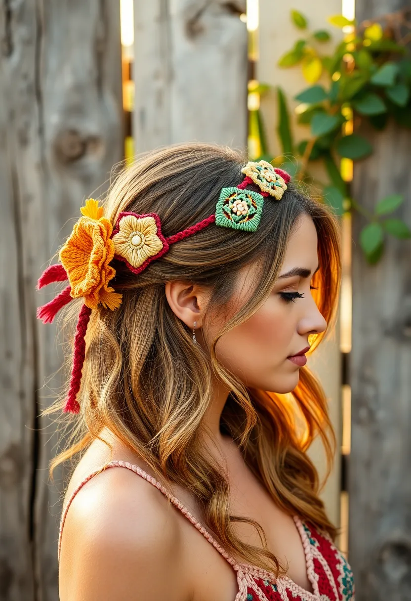 25 Hair Styles for Long Hair Length to Try Now - 22. Woven Hair Accessories
