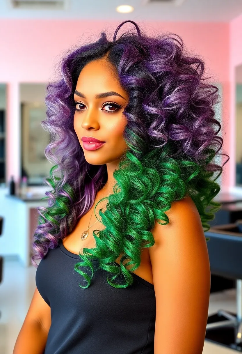 25 Haircut Tutorial Videos to Perfect Your Cut - 7. Split Dye Curly Haircuts