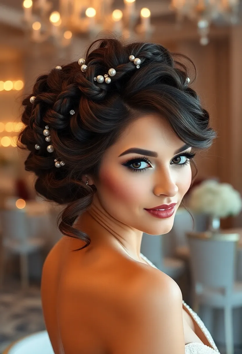 25 Haircuts for Oval Face Shapes That Look Amazing - 12. Curly Updo with Braids