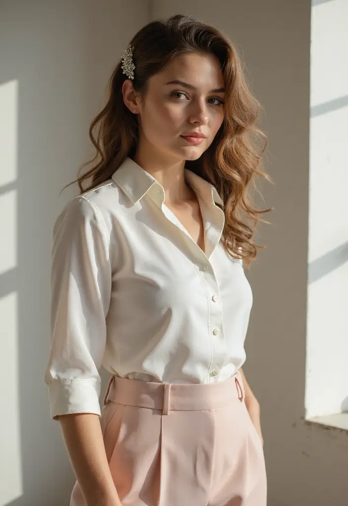 25 Haircuts for Oval Face Shapes That Look Amazing - 7. Voluminous Curly Half-Up Style