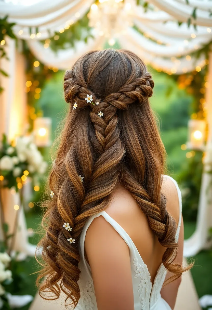 25 Hairstyles for Thin Hair for Wedding Perfect Looks - 14. Waterfall Braid