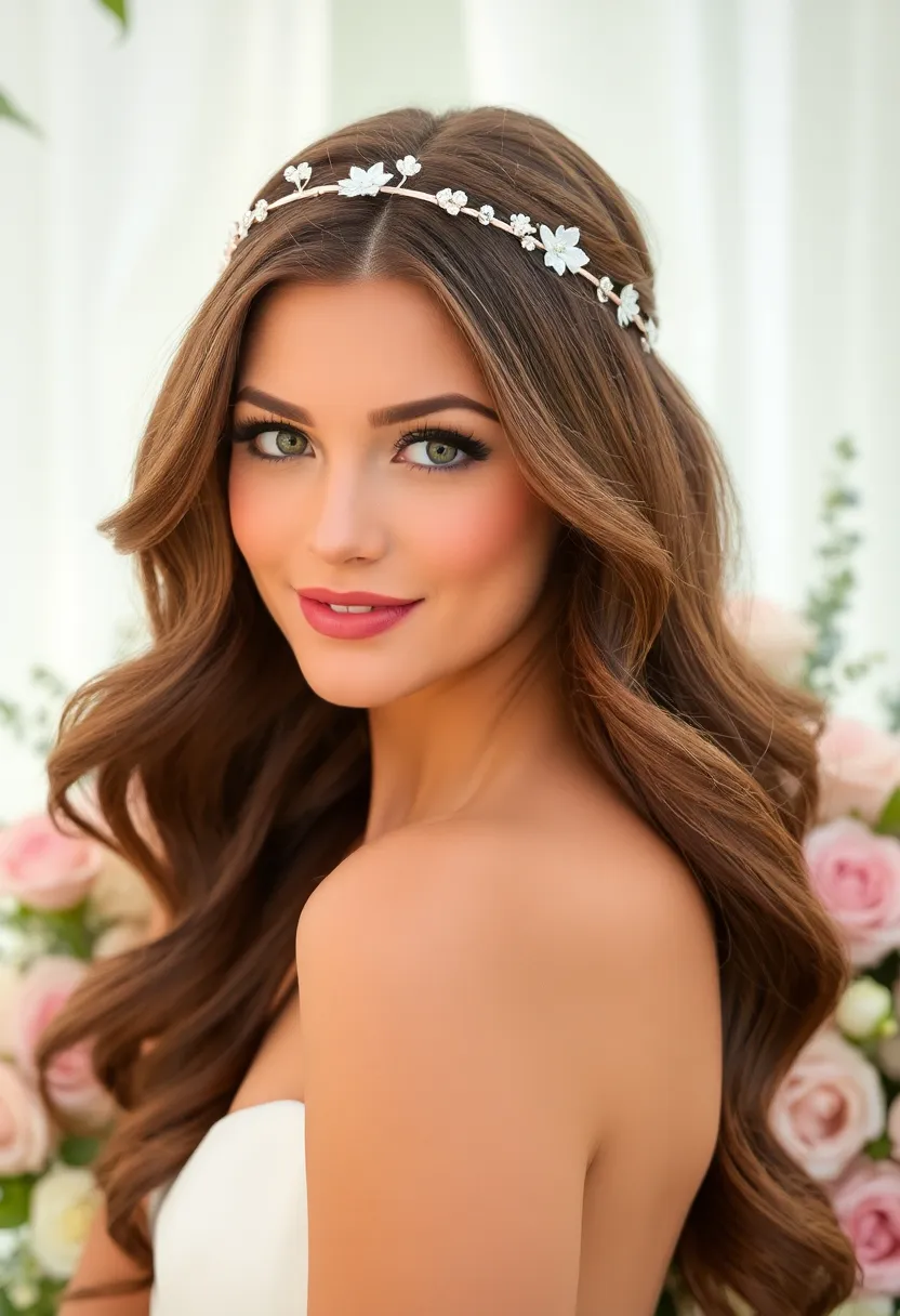 25 Hairstyles for Thin Hair for Wedding Perfect Looks - 18. Simple Bridal Headband with Waves