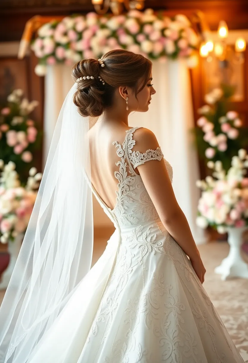 25 Hairstyles for Thin Hair for Wedding Perfect Looks - 19. Elegant Updo with Veil