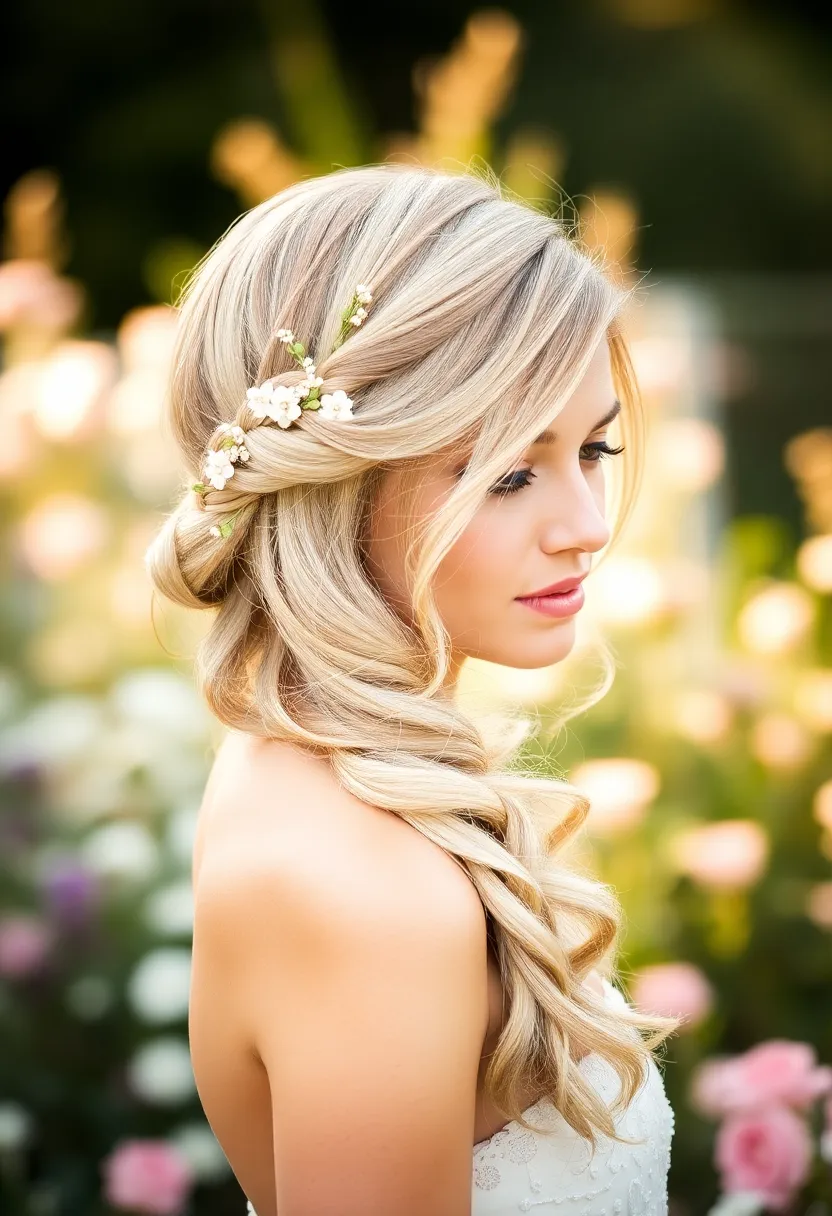 25 Hairstyles for Thin Hair for Wedding Perfect Looks - 22. Simple Side Braid