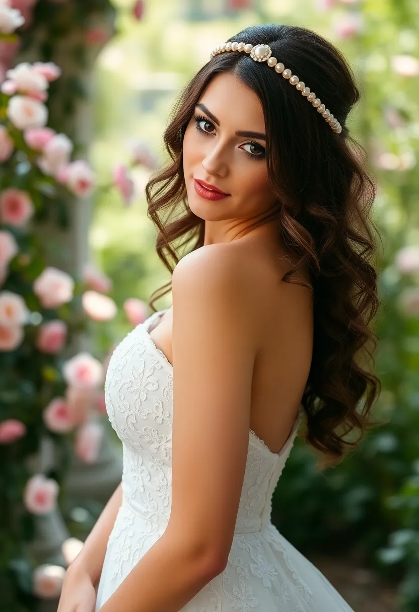 25 Hairstyles for Thin Hair for Wedding Perfect Looks - 23. Loose Curls with Headband