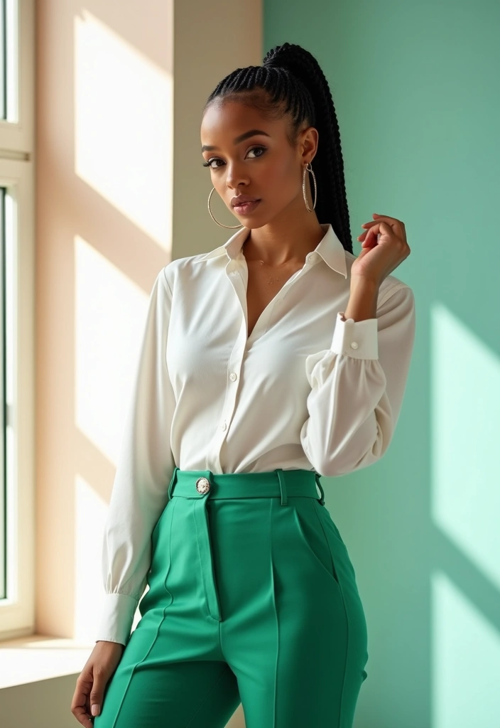 25 Hairstyles to Do with Knotless Braids for a Fresh Look - 1. Classic High Ponytail