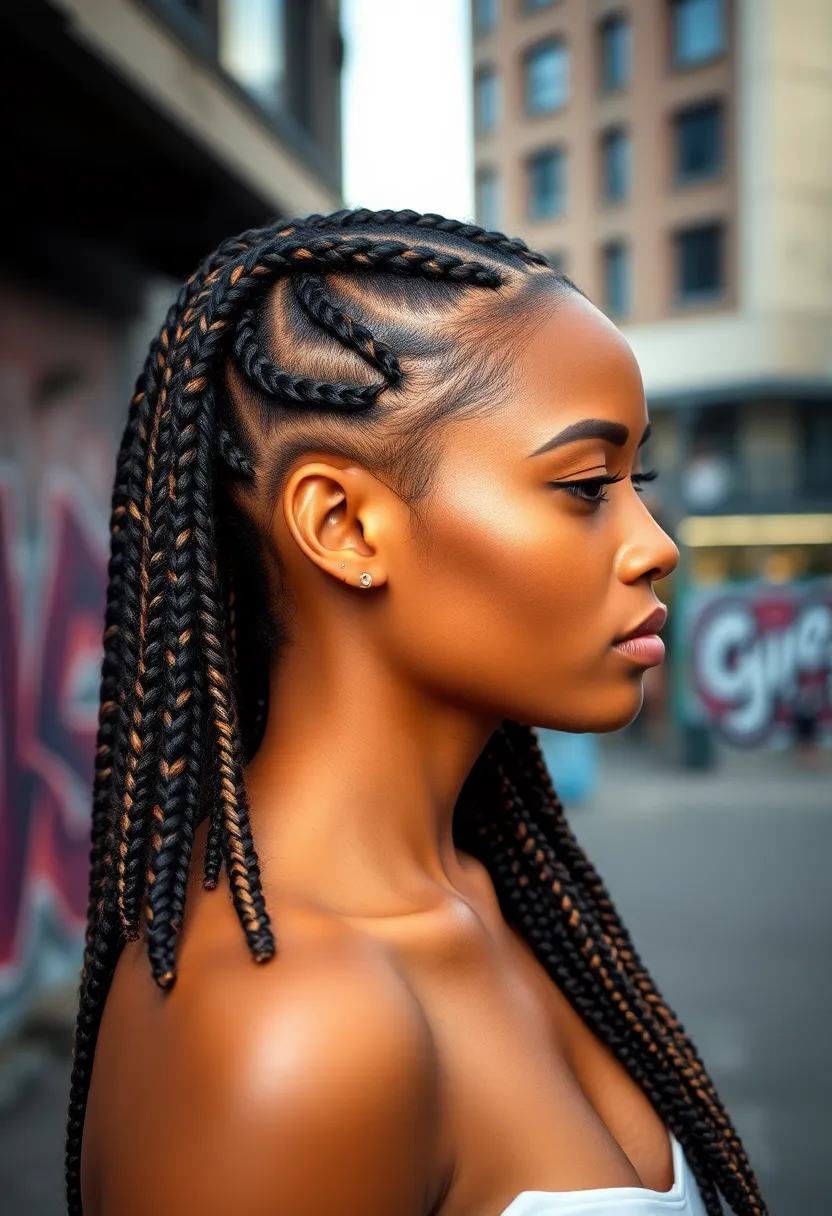 25 Hairstyles to Do with Knotless Braids for a Fresh Look - 10. Cornrows with Knotless Ends