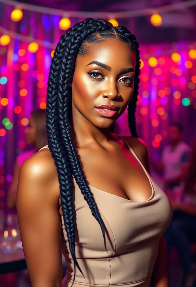25 Hairstyles to Do with Knotless Braids for a Fresh Look - 20. Criss-Cross Braid