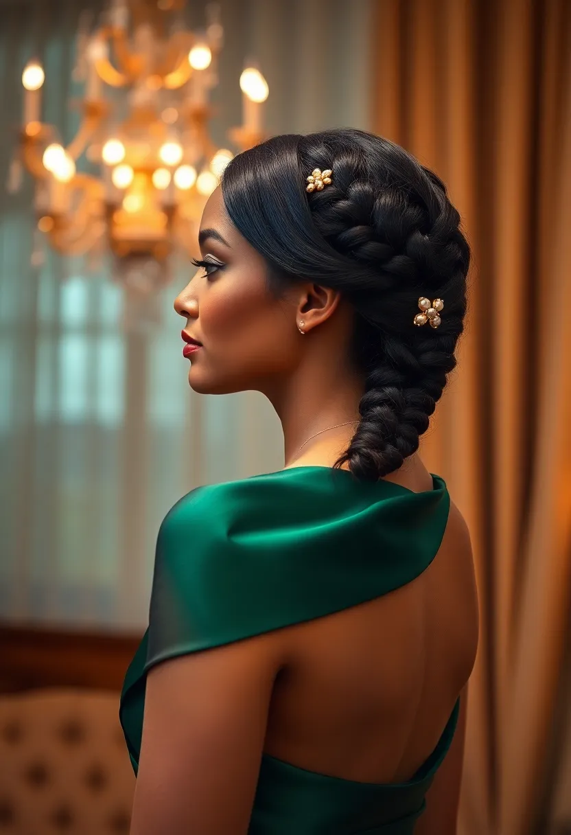 25 Hairstyles to Do with Knotless Braids for a Fresh Look - 21. Elegant Side Sweep