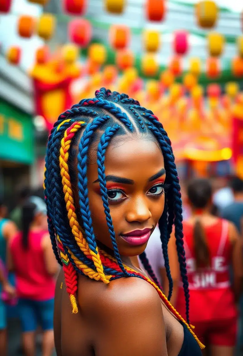 25 Hairstyles to Do with Knotless Braids for a Fresh Look - 23. Fun Layered Braids