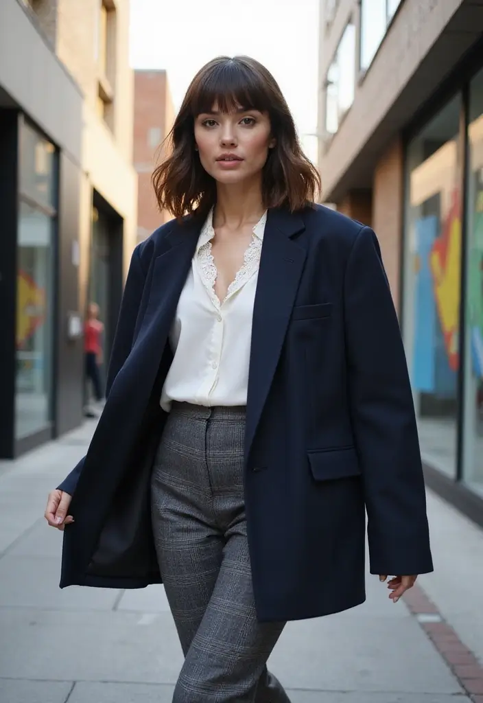 25 Medium Length Haircuts for Straight Hair to Try - 8. Long Bob with Thick Blunt Bangs