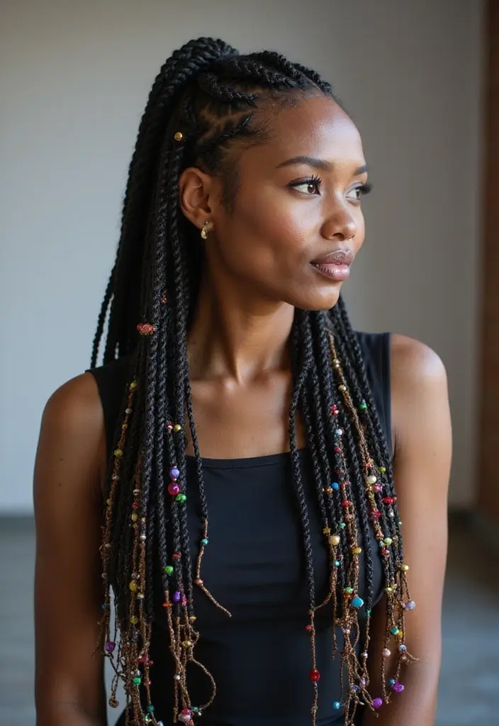 25 Natural Hairstyles on Natural Hair to Celebrate Your Texture - 1. Box Braids