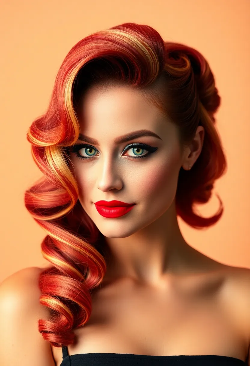 25 Updos for Fine Thin Hair That Look Gorgeous - 14. Classic Pin-Up Style