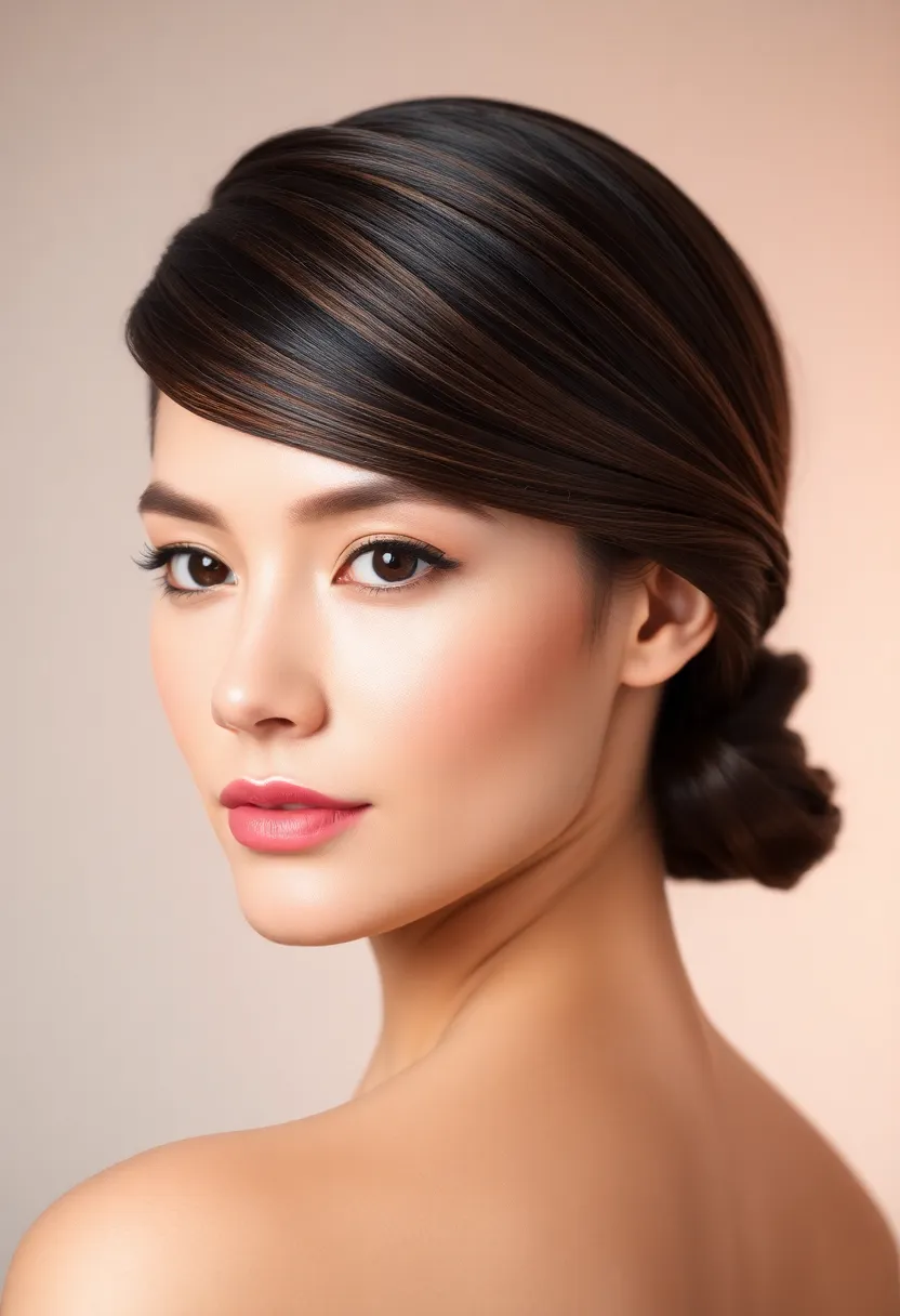 25 Updos for Fine Thin Hair That Look Gorgeous - 19. Sleek Side Knot