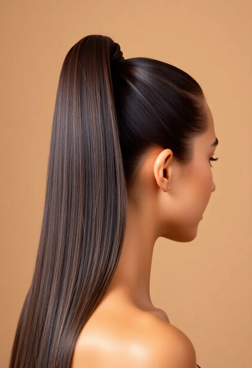 25 Updos for Fine Thin Hair That Look Gorgeous - 8. Sleek High Ponytail