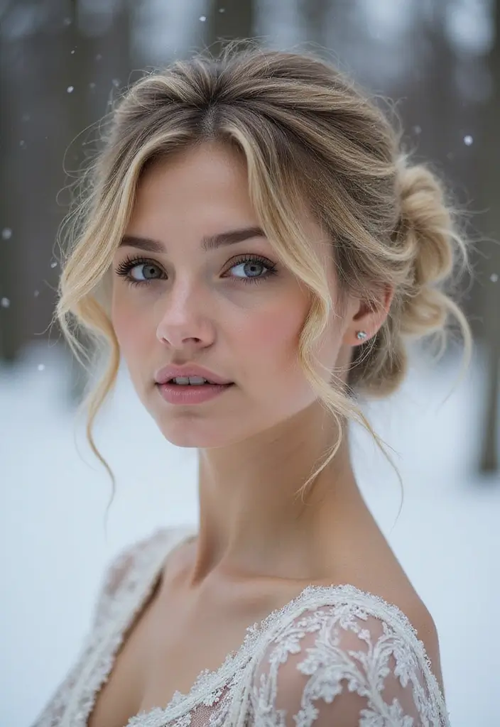 25 Winter Haircuts for Long Hair to Stay Stylish - 15. Layered Updo