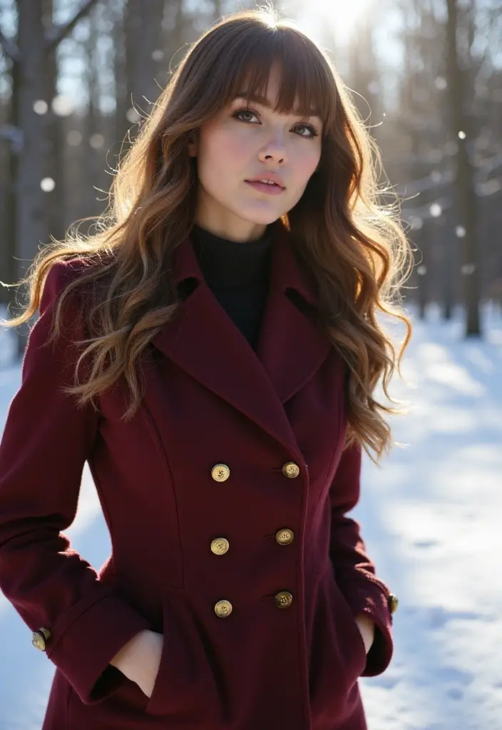 25 Winter Haircuts for Long Hair to Stay Stylish - 25. Long Layered Fringe
