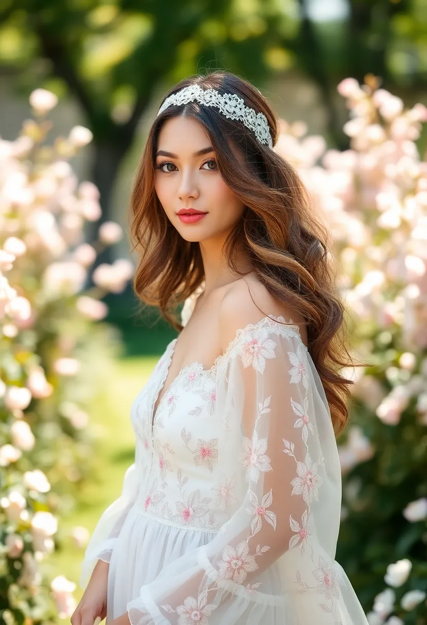 26 Cute Hairstyles with Headbands for Every Style - 10. Loose Waves with a Lace Headband