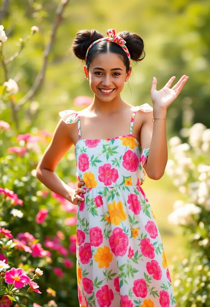 26 Cute Hairstyles with Headbands for Every Style - 13. Double Buns with a Colorful Headband