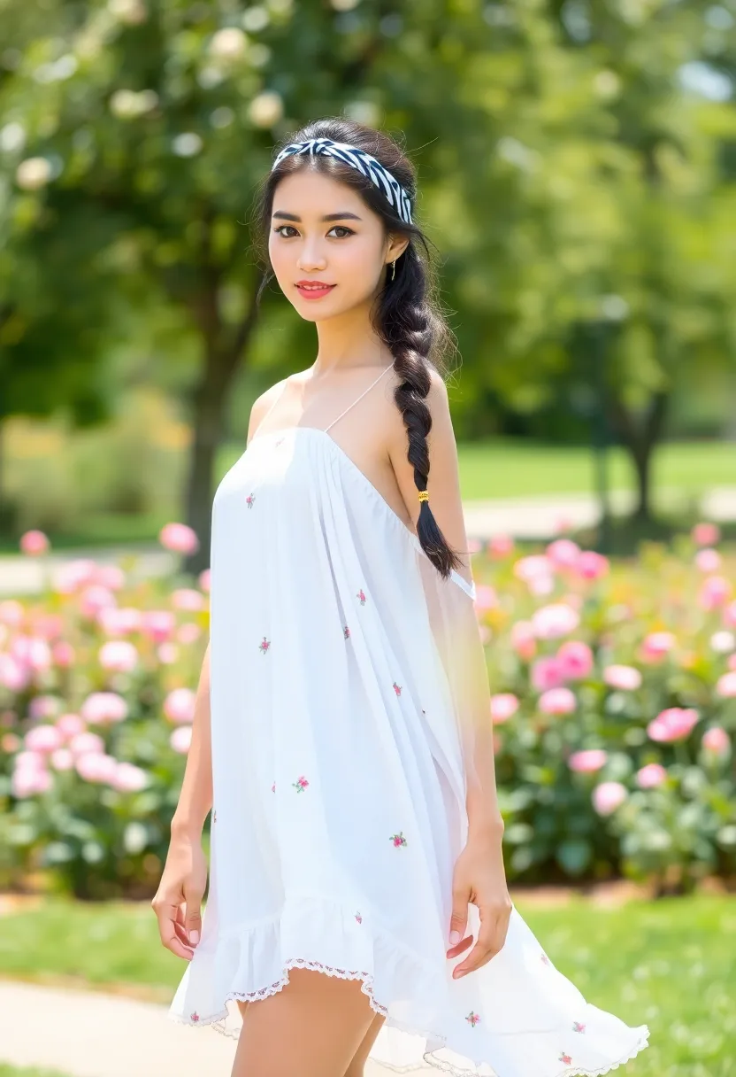 26 Cute Hairstyles with Headbands for Every Style - 20. Low Side Ponytail with a Striped Headband