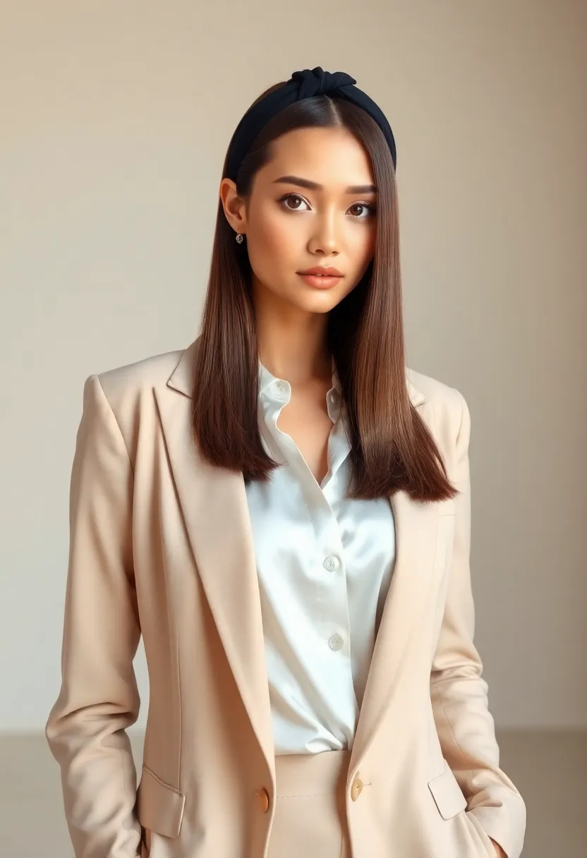 26 Cute Hairstyles with Headbands for Every Style - 25. Simple Straight Hair with a Headband