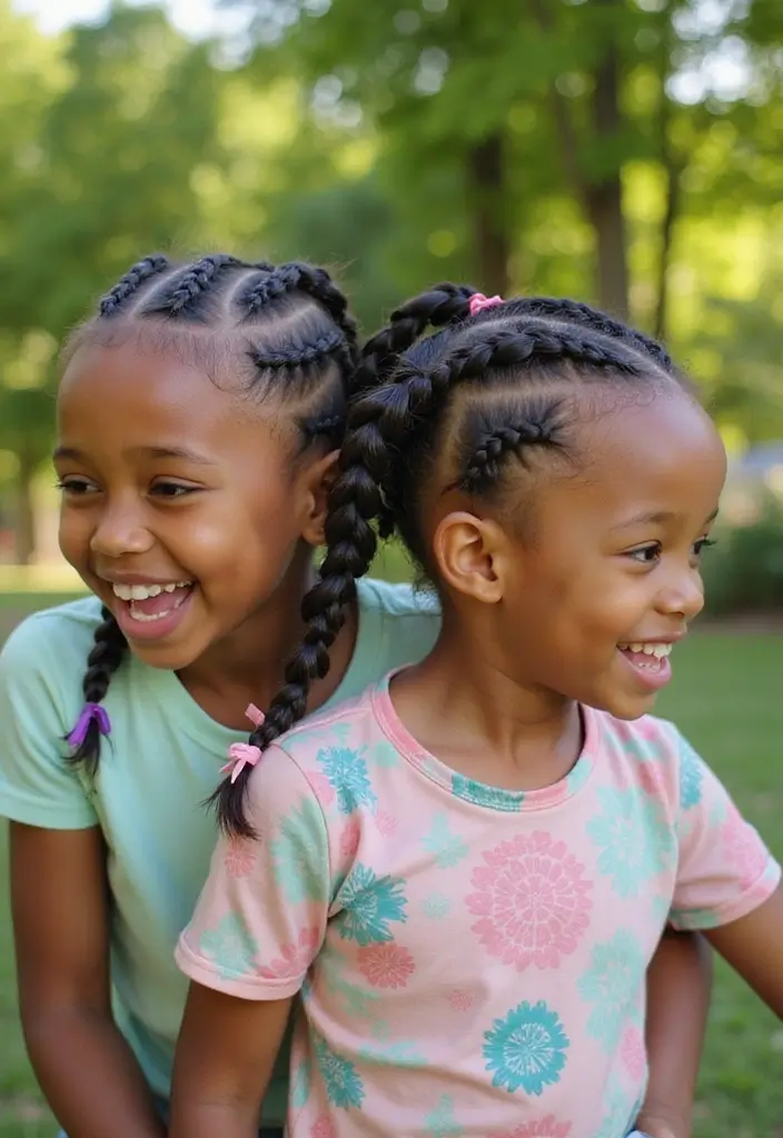 26 Fun Hairstyles Kids Will Enjoy Wearing - 15. Zigzag Part Braids