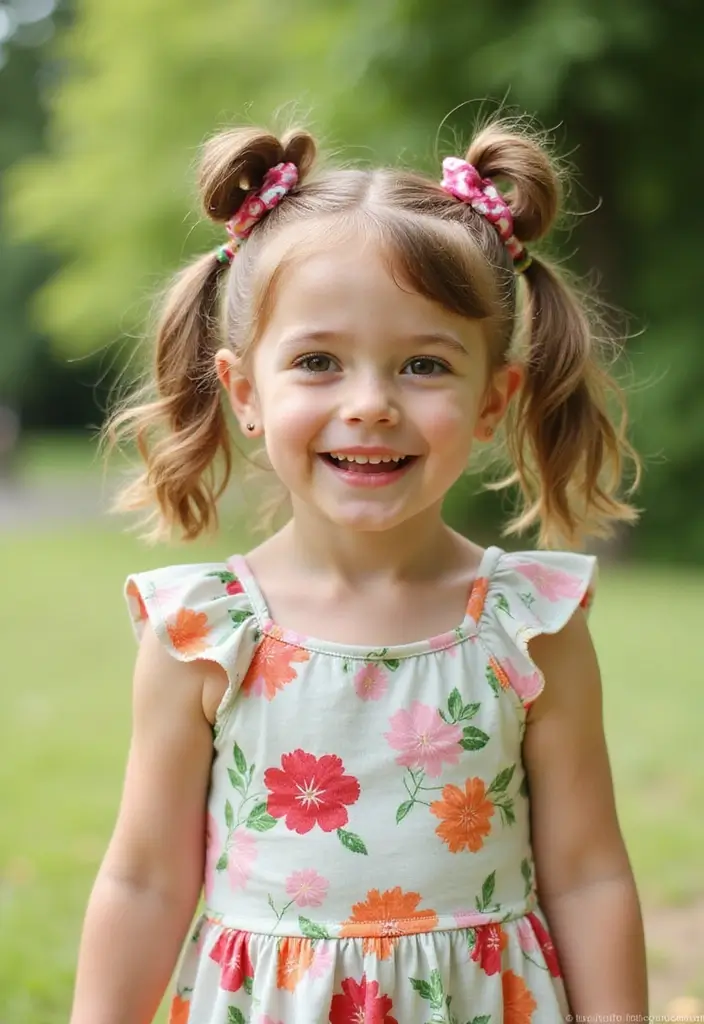 26 Fun Hairstyles Kids Will Enjoy Wearing - 26. Bubble Ponytails