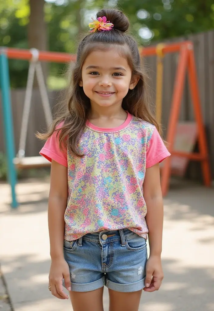26 Fun Hairstyles Kids Will Enjoy Wearing - 3. Half-Up, Half-Down