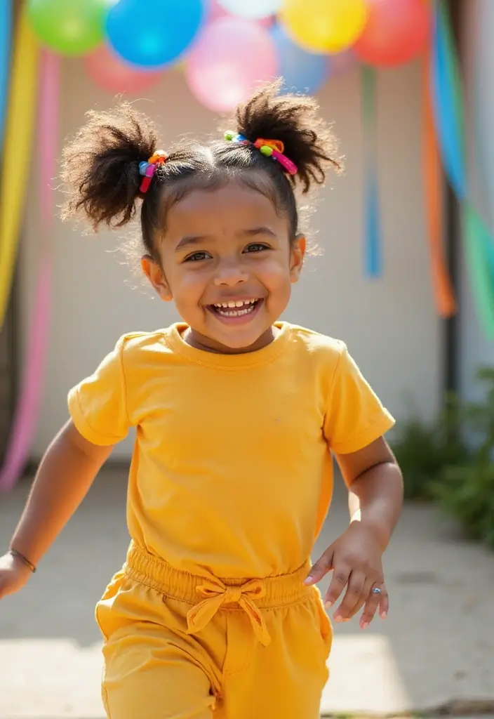 26 Fun Hairstyles Kids Will Enjoy Wearing - 7. Creative Space Buns