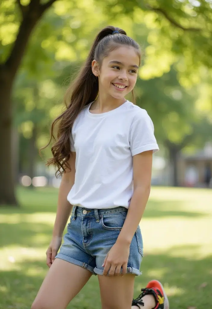 26 Fun Hairstyles Kids Will Enjoy Wearing - 8. Sleek Ponytail with a Twist