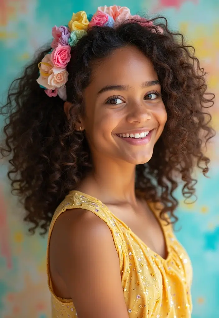26 Gorgeous Hairstyles Curly Hair Looks to Try - 12. Curly Hair with Accessories