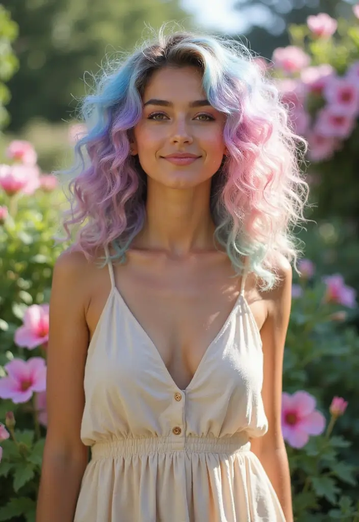 26 Gorgeous Hairstyles Curly Hair Looks to Try - 16. Curly Hair and Colorful Ends