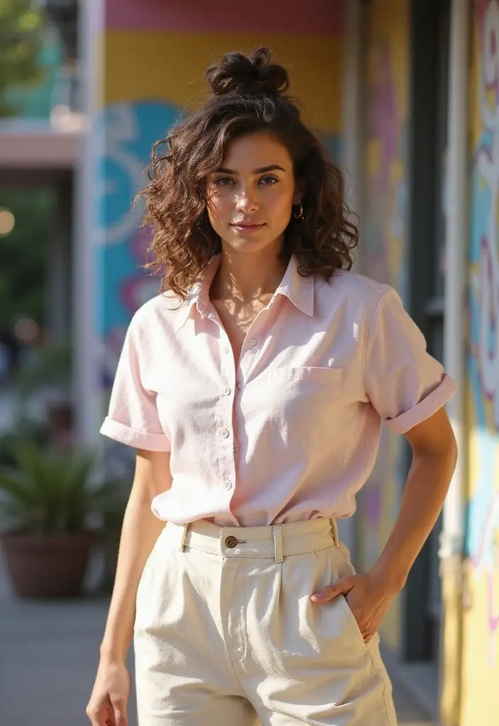 26 Gorgeous Hairstyles Curly Hair Looks to Try - 18. Curly Top Knot