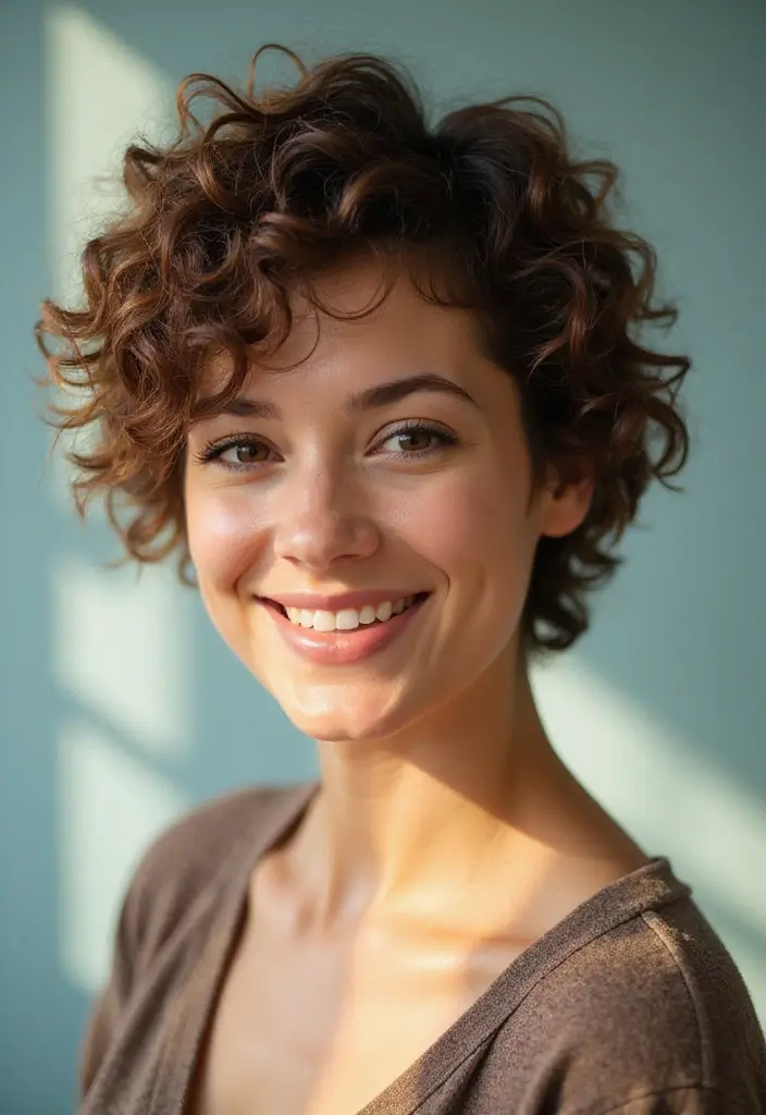 26 Hair Styles Short Hair That Look Amazing - 1. The Curly Pixie Cut