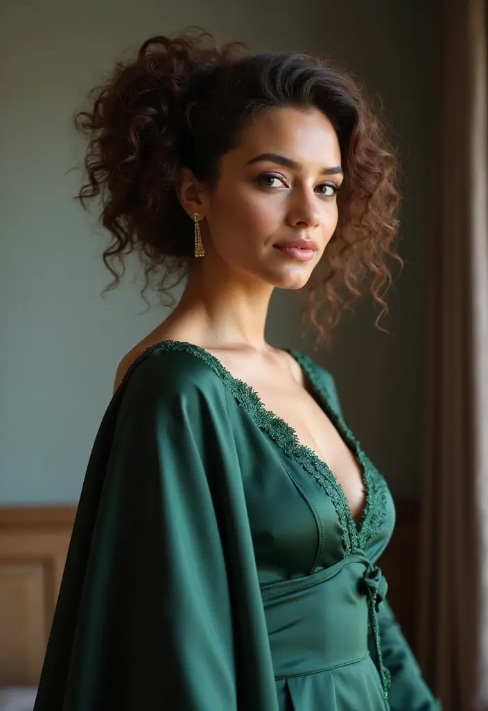 26 Hair Styles Short Hair That Look Amazing - 15. The Curly Updo