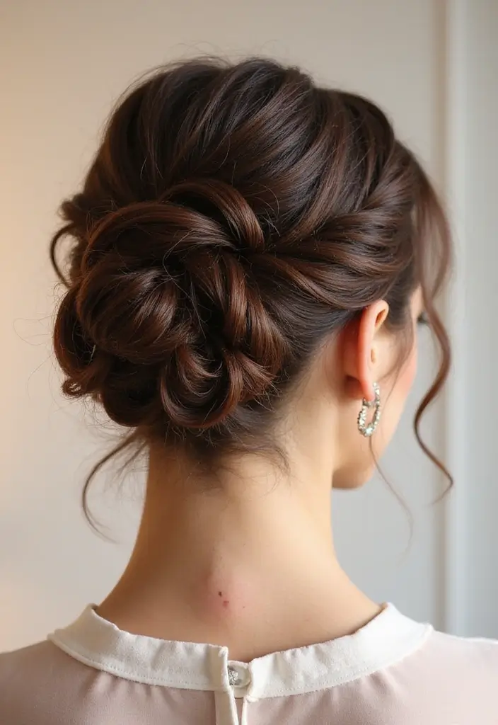 26 Hair Styles Short Hair That Look Amazing - 22. The Curly French Twist