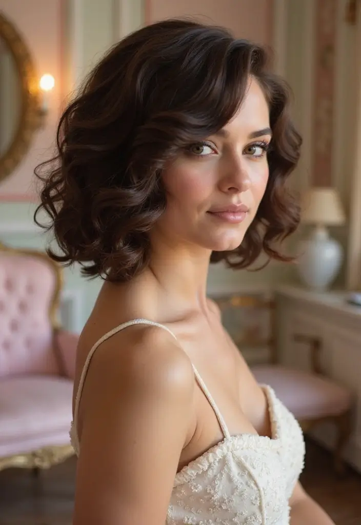 26 Hair Styles Short Hair That Look Amazing - 23. The Curly S-Bend Style