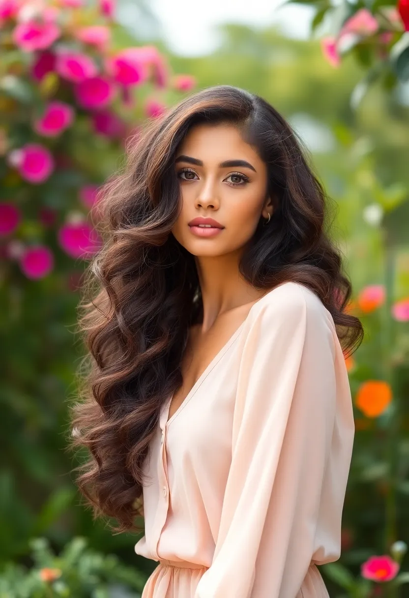 26 Haircut Long Layers to Add Dimension - 24. Layered Curls with a Center Part