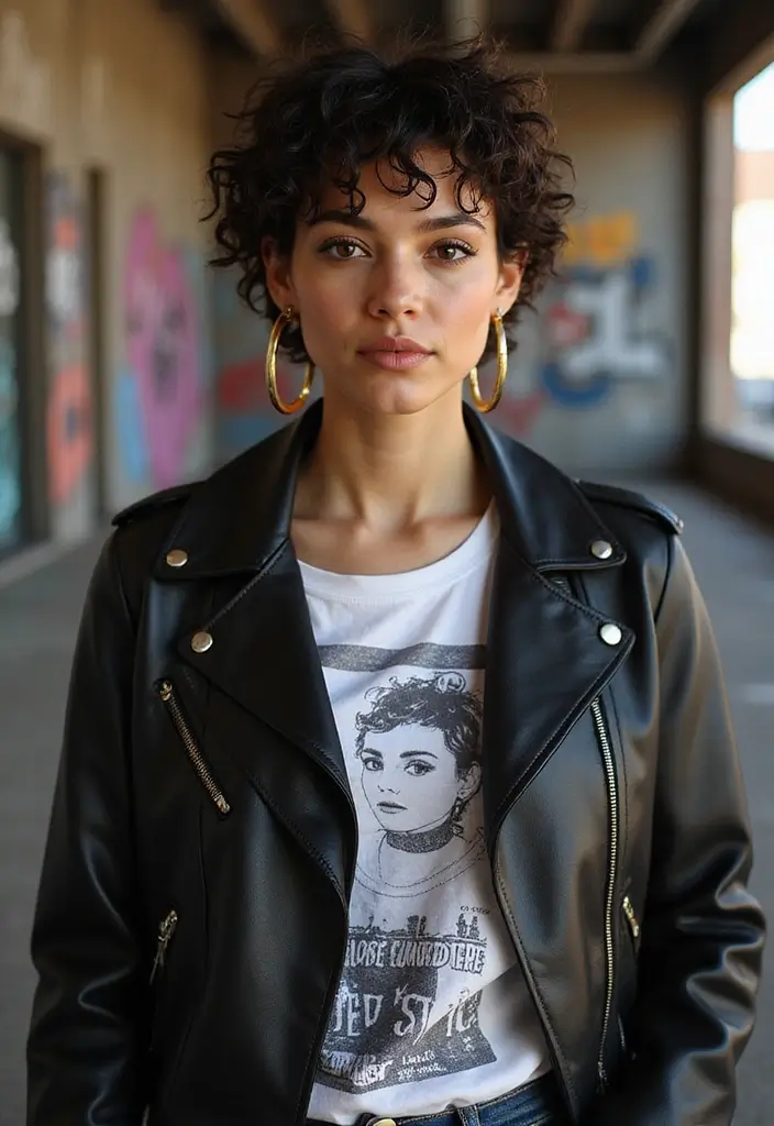 26 Haircut Round Face Styles to Flatter Your Features - 5. Pixie Cut with Curly Texture