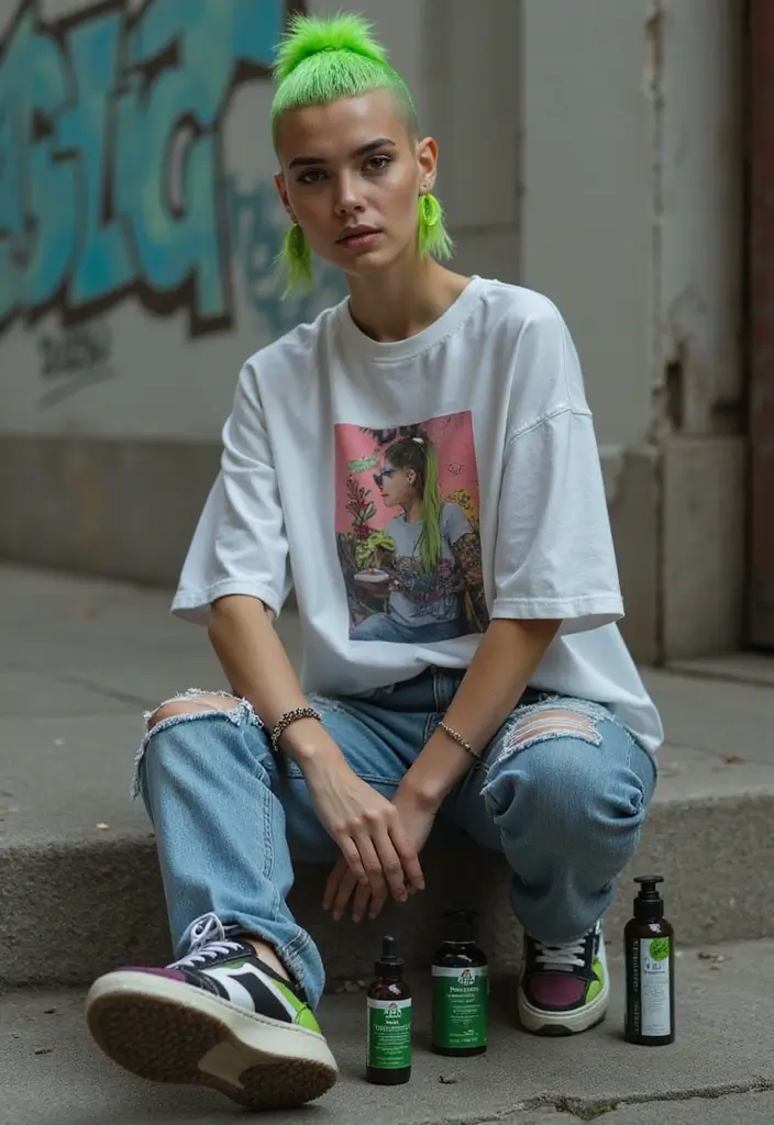26 Haircut and Color Combos That Are Trending - 12. Funky Undercut with Bright Colors