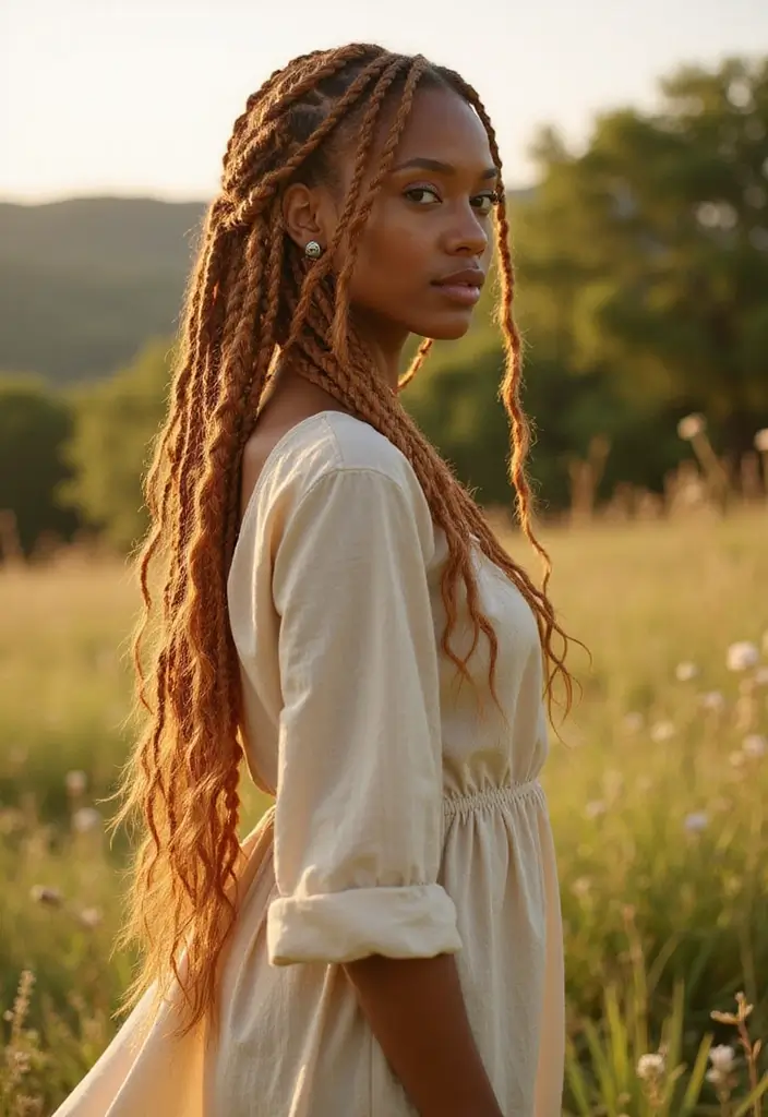 26 Haircut and Color Combos That Are Trending - 23. Natural Braids with Earthy Tones