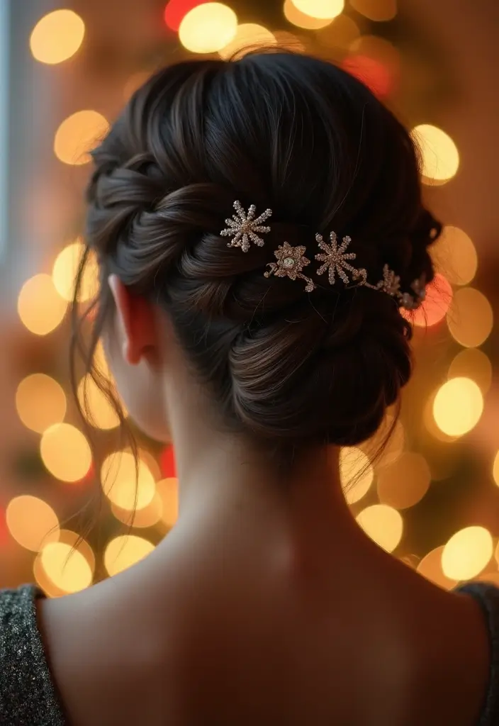 26 Hairstyles for Christmas Party That Stand Out - 1. Twisted Crown Braid
