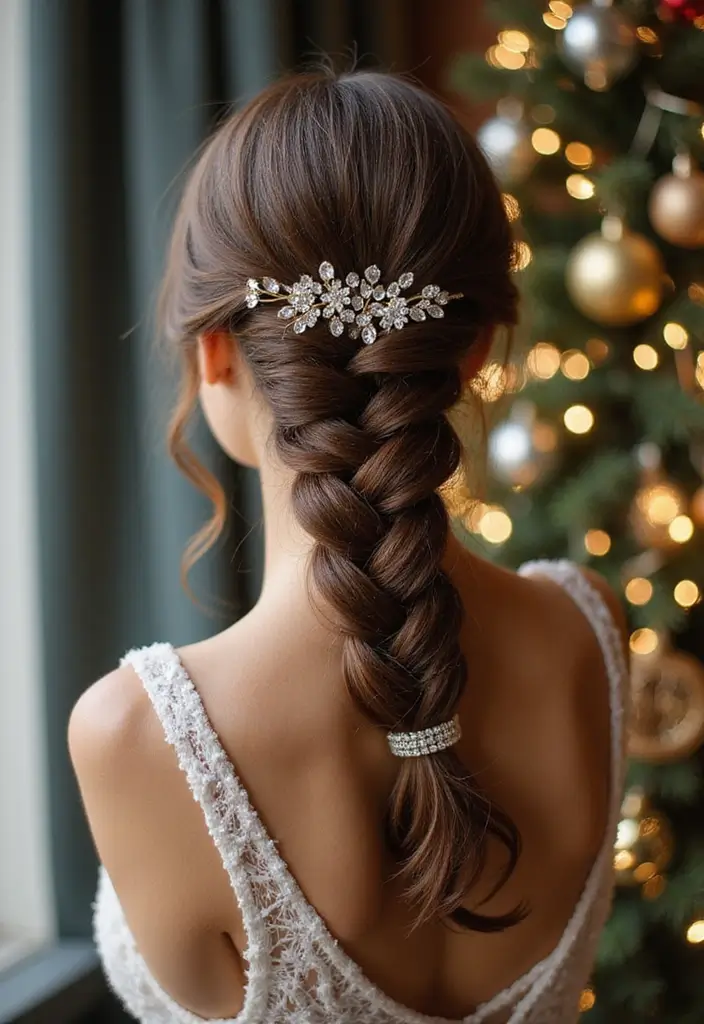 26 Hairstyles for Christmas Party That Stand Out - 22. Luxurious Fishtail Braid